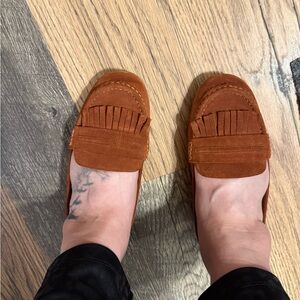 Rust Suede Loafers